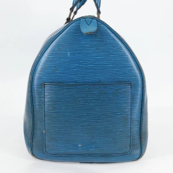 LOUIS VUITTON Epi Keepall 50 Boston Bag Blue - Picture 5 of 15